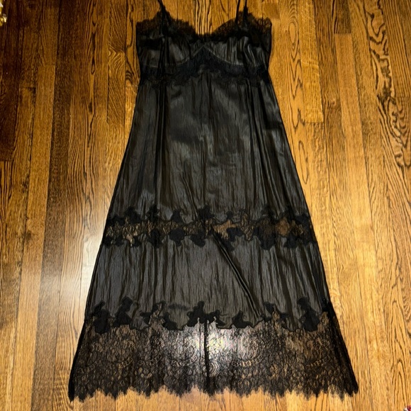 NWT ROBERT RODRIGUEZ BLACK LACE SLIP DRESS - Picture 5 of 14